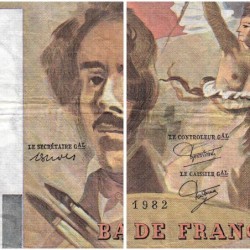 F 69-06 - 1982 - 100 francs - Delacroix modifié - Série R.59 - Etat : TB