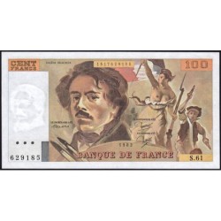 F 69-06 - 1982 - 100 francs - Delacroix modifié - Série S.61 - Etat : pr.NEUF