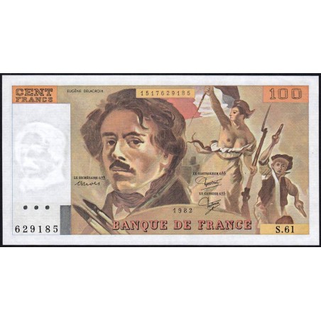 F 69-06 - 1982 - 100 francs - Delacroix modifié - Série S.61 - Etat : pr.NEUF