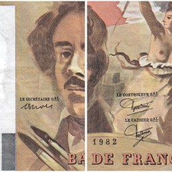 F 69-06 - 1982 - 100 francs - Delacroix modifié - Série P.63 - Etat : TB+