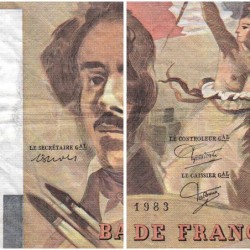 F 69-07 - 1983 - 100 francs - Delacroix modifié - Série D.64 - Etat : TB