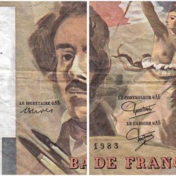 F 69-07 - 1983 - 100 francs - Delacroix modifié - Série Z.64 - Etat : TB
