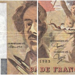 F 69-07 - 1983 - 100 francs - Delacroix modifié - Série X.65 - Etat : TB-