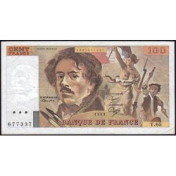 F 69-07 - 1983 - 100 francs - Delacroix modifié - Série Y.65 - Etat : TB+