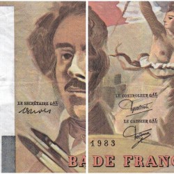 F 69-07 - 1983 - 100 francs - Delacroix modifié - Série Y.65 - Etat : TB+