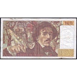F 69-07 - 1983 - 100 francs - Delacroix modifié - Série H.67 - Etat : B+