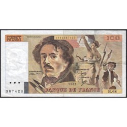 F 69-07 - 1983 - 100 francs - Delacroix modifié - Série H.68 - Etat : TB-