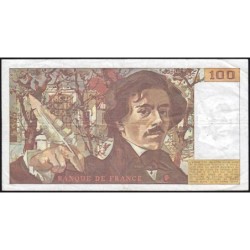 F 69-07 - 1983 - 100 francs - Delacroix modifié - Série H.68 - Etat : TB-