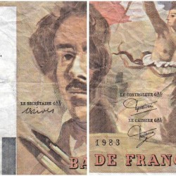 F 69-07 - 1983 - 100 francs - Delacroix modifié - Série J.69 - Etat : TB