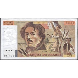 F 69-08a - 1984 - 100 francs - Delacroix modifié - Série G.70 - Etat : TTB