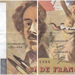 F 69-08a - 1984 - 100 francs - Delacroix modifié - Série D.71 - Etat : TTB