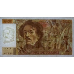 F 69-08a - 1984 - 100 francs - Delacroix modifié - Série J.71 - Etat : TTB