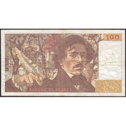 F 69-08a - 1984 - 100 francs - Delacroix modifié - Série D.72 - Etat : TB-