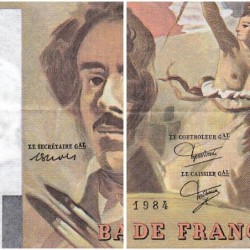 F 69-08a - 1984 - 100 francs - Delacroix modifié - Série O.72 - Etat : TTB+