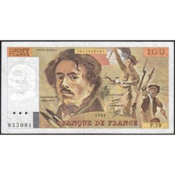 F 69-08a - 1984 - 100 francs - Delacroix modifié - Série P.73 - Etat : TB+