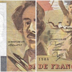 F 69-08a - 1984 - 100 francs - Delacroix modifié - Série P.73 - Etat : TB+