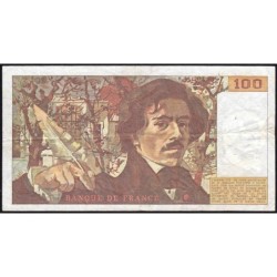 F 69-08a - 1984 - 100 francs - Delacroix modifié - Série V.73 - Etat : TB+