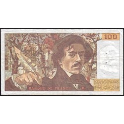 F 69-08a - 1984 - 100 francs - Delacroix modifié - Série G.74 - Etat : TB