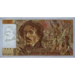 F 69-08a - 1984 - 100 francs - Delacroix modifié - Série J.74 - Etat : TTB