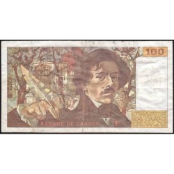 F 69-08a - 1984 - 100 francs - Delacroix modifié - Série O.76 - Etat : TB-