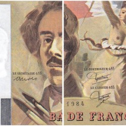 F 69-08a - 1984 - 100 francs - Delacroix modifié - Série R.76 - Etat : SPL+