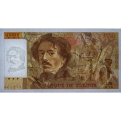 F 69-08a - 1984 - 100 francs - Delacroix modifié - Série R.76 - Etat : SPL+