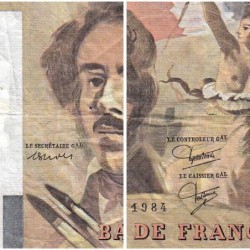 F 69-08a - 1984 - 100 francs - Delacroix modifié - Série Z.76 - Etat : TB-