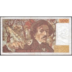 F 69-08a - 1984 - 100 francs - Delacroix modifié - Série F.77 - Etat : TB-