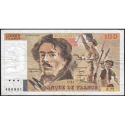 F 69-08a - 1984 - 100 francs - Delacroix modifié - Série P.77 - Etat : TB-