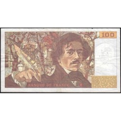 F 69-08a - 1984 - 100 francs - Delacroix modifié - Série J.79 - Etat : TB-
