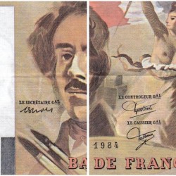 F 69-08a - 1984 - 100 francs - Delacroix modifié - Série X.81 - Etat : TTB+