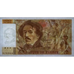 F 69-08a - 1984 - 100 francs - Delacroix modifié - Série X.81 - Etat : TTB+