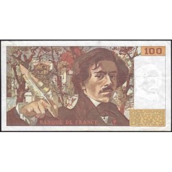 F 69-08a - 1984 - 100 francs - Delacroix modifié - Série U.82 - Etat : TTB