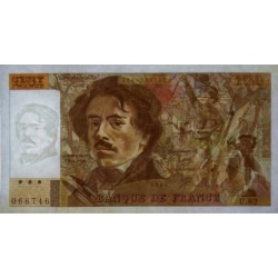 F 69-08a - 1984 - 100 francs - Delacroix modifié - Série U.82 - Etat : TTB