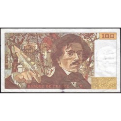 F 69-08a - 1984 - 100 francs - Delacroix modifié - Série D.84 - Etat : TB-