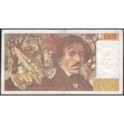 F 69-08a - 1984 - 100 francs - Delacroix modifié - Série F.86 - Etat : TB-