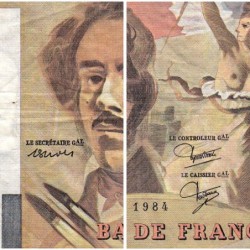 F 69-08a - 1984 - 100 francs - Delacroix modifié - Série F.86 - Etat : TB-