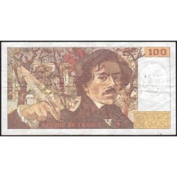 F 69-08b - 1984 - 100 francs - Delacroix modifié - Série F.88 - Etat : TB+