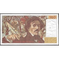 F 69-09 - 1985 - 100 francs - Delacroix modifié - Série N.91 - Etat : TB+