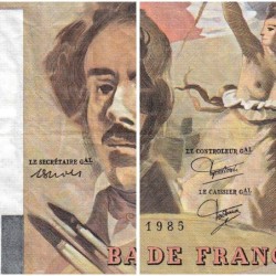 F 69-09 - 1985 - 100 francs - Delacroix modifié - Série N.91 - Etat : TB+
