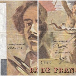 F 69-09 - 1985 - 100 francs - Delacroix modifié - Série Q.91 - Etat : TB-