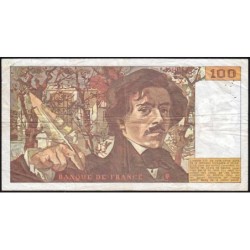 F 69-09 - 1985 - 100 francs - Delacroix modifié - Série W.91 (remplacement) - Etat : TB