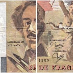 F 69-09 - 1985 - 100 francs - Delacroix modifié - Série W.91 (remplacement) - Etat : TB