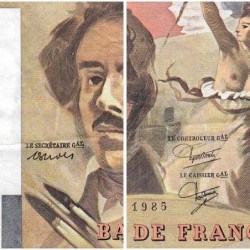 F 69-09 - 1985 - 100 francs - Delacroix modifié - Série X.97 - Etat : TB+