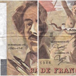 F 69-10 - 1986 - 100 francs - Delacroix modifié - Série F.104 - Etat : TB-