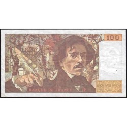 F 69-10 - 1986 - 100 francs - Delacroix modifié - Série X.114 - Etat : TB
