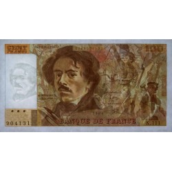 F 69-10 - 1986 - 100 francs - Delacroix modifié - Série N.111 - Etat : TTB