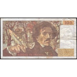 F 69-11 - 1987 - 100 francs - Delacroix modifié - Série M.116 - Etat : TB-