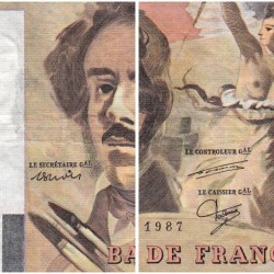 F 69-11 - 1987 - 100 francs - Delacroix modifié - Série H.117 - Etat : TB-