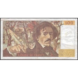 F 69-11 - 1987 - 100 francs - Delacroix modifié - Série R.117 - Etat : TB